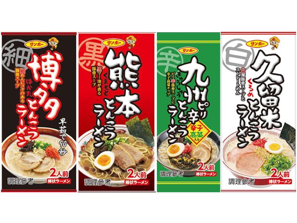 日本 Sanpo~三寶棒狀 博多／熊本／九州／久留米 豚骨風味拉麵(1包入) 款式可選【D773132】