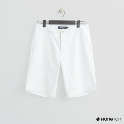 Hang Ten - 男裝 - 素色純面棉質短褲-白