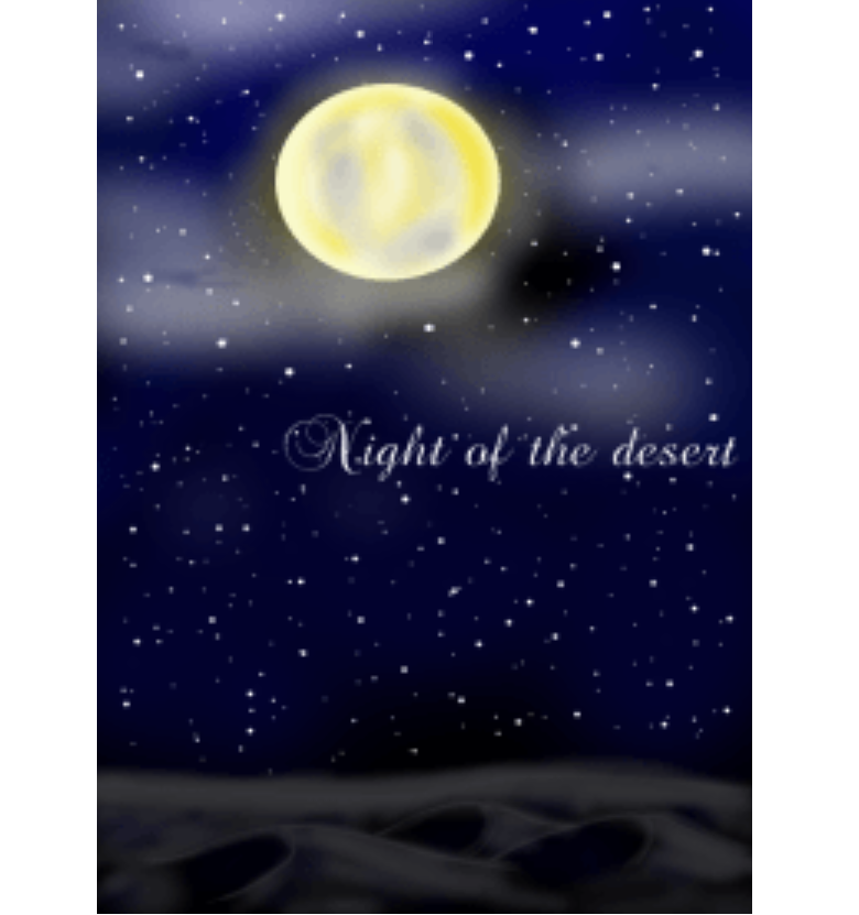 Night of desert.