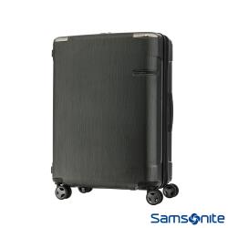 Samsonite新秀麗25吋 Evoa 拉絲光澤防盜拉鍊抗震輪TSA硬殼行李箱(黑)-DC0*89004