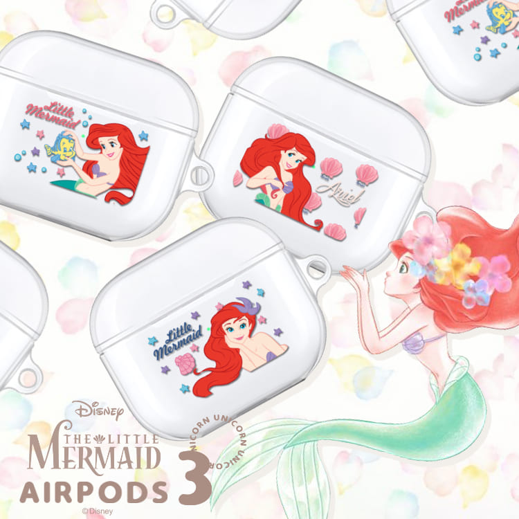 韓國正版KR 迪士尼小美人魚透明款 2022年AirPods3耳機套 保護套 蘋果耳機套 愛麗兒 Unicorn