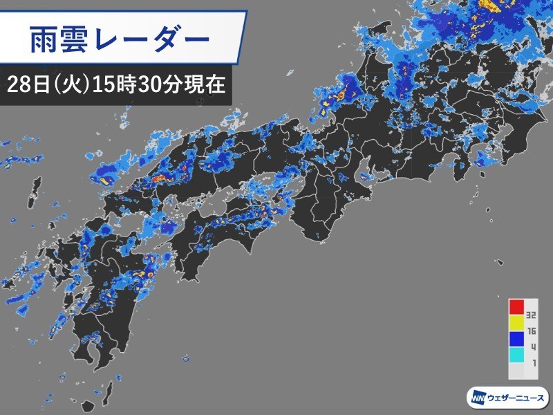 西日本や東海でゲリラ豪雨 東京も急な雨に注意