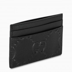 Gucci Black GG embossed card case