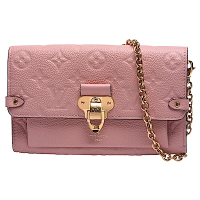 ★經典VAVIN系列★做工優雅的鏈帶錢包★夾層豐富，攜帶方便好收納★Empreinte壓花牛皮