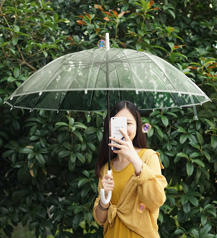 長柄透明雨傘
