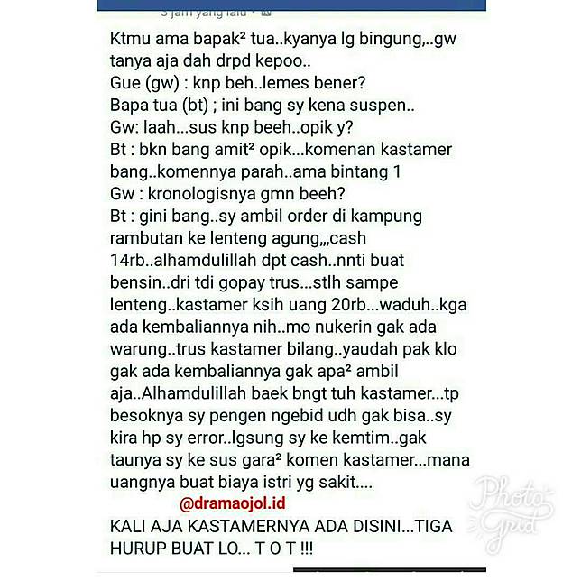 Diperlakukan Penumpang Seperti ini, Gaji Pengemudi Ojek Ditahan, Padahal untuk Pengobatan Istri
