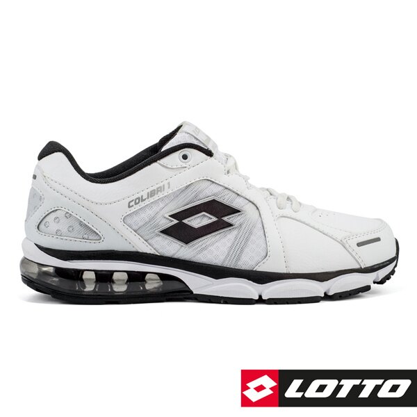義大利第一品牌-LOTTO樂得 男款情侶款氣墊運動慢跑鞋 [5338] 白黑【巷子屋】