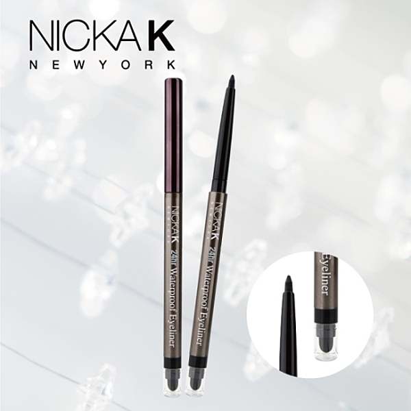 美國Nicka.K 24hr防水雙頭眼線膠筆 附削筆器 黑色