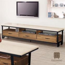 ◎標準低甲醛A級防蛀木心板|◎採幻影米黃石製成|◎品牌:Hampton漢汀堡類型:電視櫃主材質:木質尺寸(公分):180*40*47.5cm層數:一層抽屜:三抽開門方式:拉門顏色:棕色系組裝方式:到府