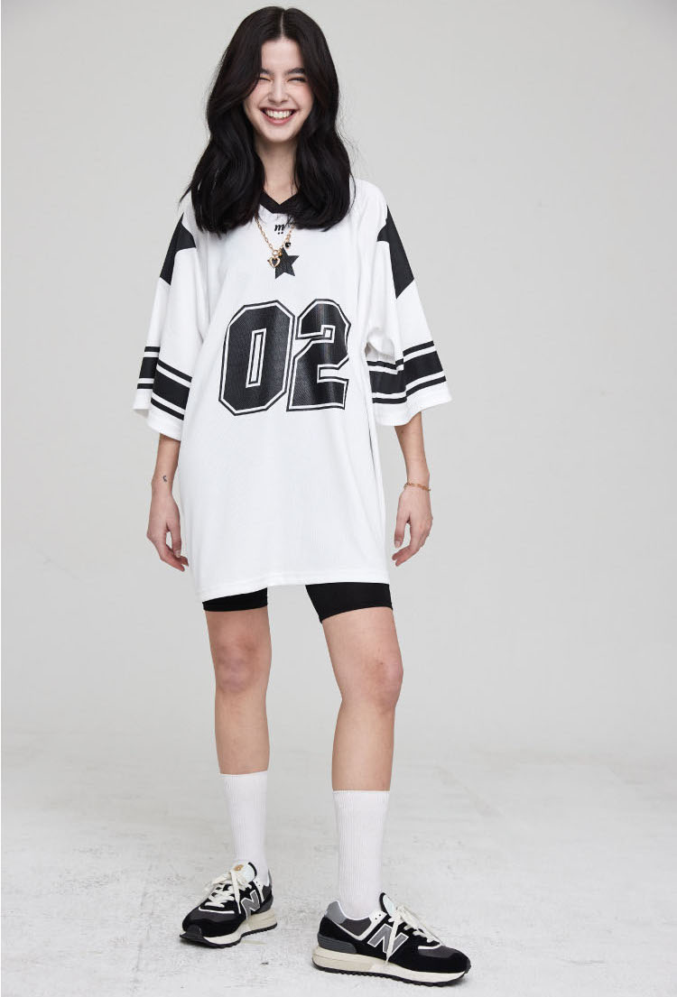 MSKN2ND Football Star Jersey Oversized T-Shirt