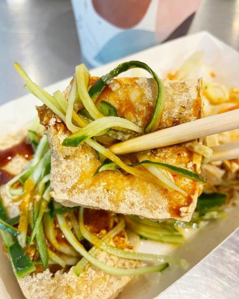 台中逢甲夜市美食一心素食臭豆腐