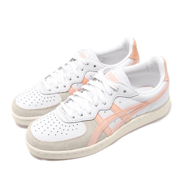 Asics 休閒鞋 GSM 白 粉紅 復古奶油底 皮革鞋面 基本款 運動鞋 女鞋【PUMP306】 1182A076104