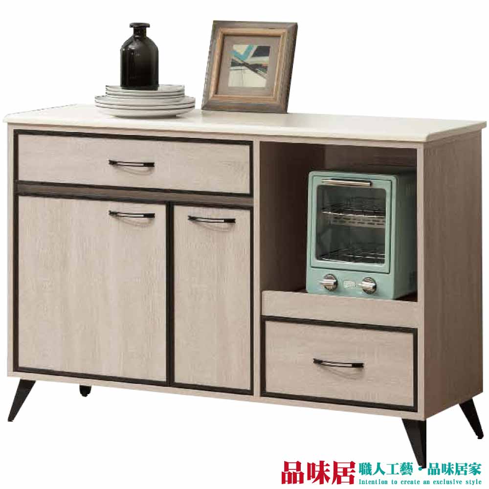 防蛀木心板+防鏽黑漆腳座五金滑軌結構+2cm雲紋石面板二抽屜＋開放式層格＋二門櫃專人送到府服務，免組裝免運費