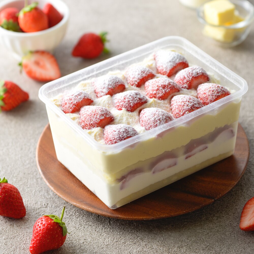 【UMAI手作甜點】草莓卡士達蛋糕盒子 草莓乳酪蛋糕盒子 奶油乳酪 日式卡士達 新鮮草莓 草莓蛋糕