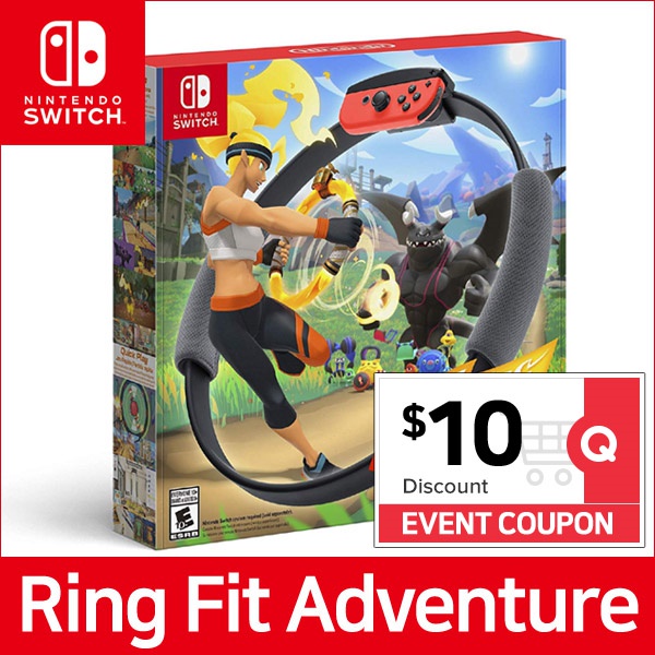 Nintendo Switch Ring Fit Adventure Game Title + Ring-Con + Leg Strap Set