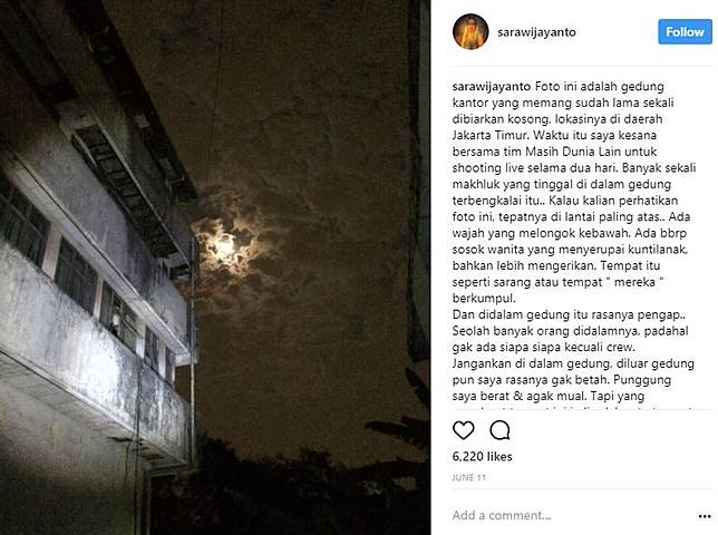 Kumpulan Kisah Horor dari Akun Medsos Sara Wijayanto. Yakin Berani Baca?