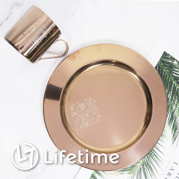 〖LifeTime〗﹝卡娜赫拉不鏽鋼鍍銅餐具﹞7-11集點 鍍銅杯 鍍銅盤 304不鏽鋼 兔兔