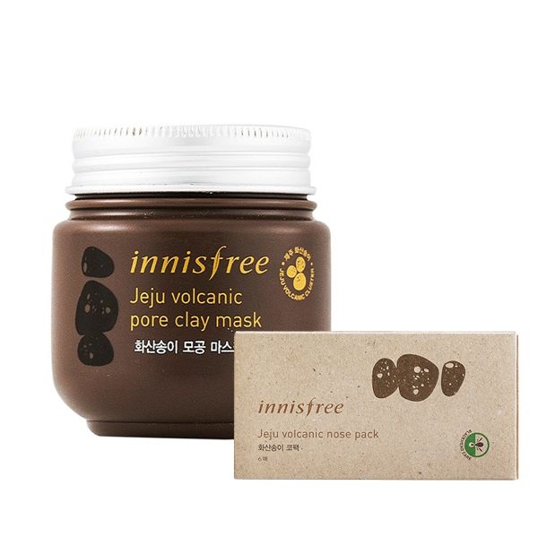 韓國 innisfree 濟州島火山泥毛孔潔淨面膜/濟州島火山泥粉刺貼 超值組合2入【韓秀姬】