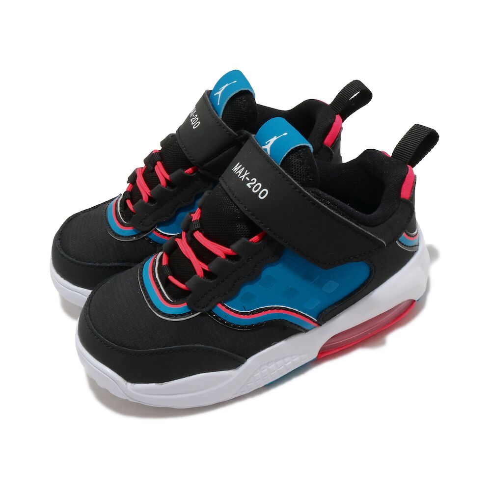 兒童運動鞋品牌:NIKE型號:CV5484-001品名:Jordan Max 200配色:黑色,藍色