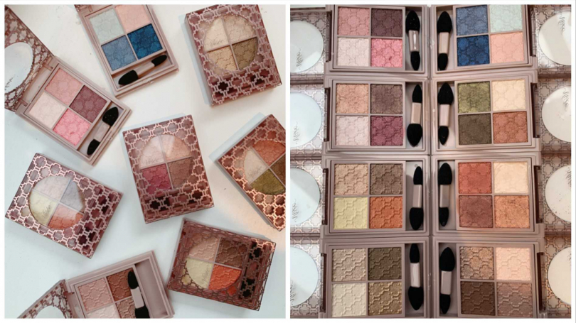 Visee晶緞璃花眼影盒 全8色 4.5g／360元(圖／吳雅鈴攝影)