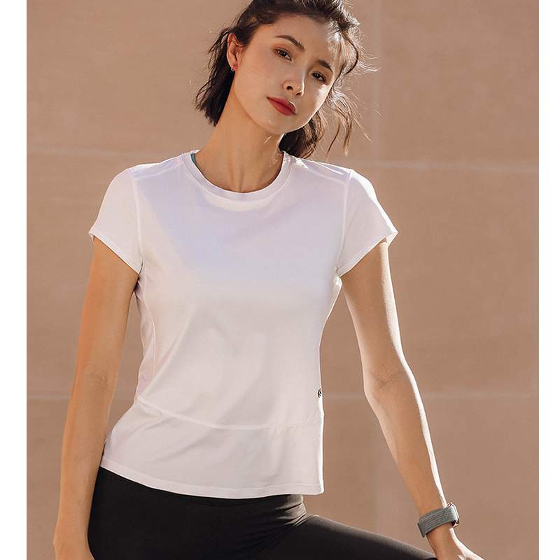 暴走的蘿莉 露背鏤空運動上衣女t恤瑜伽服跑短袖美背Ⅹ健身服罩衫