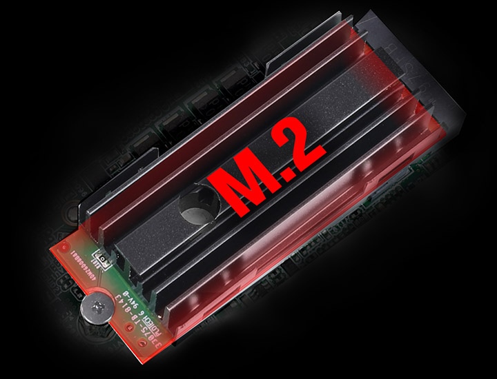 主機隨附1片M.2固態硬碟散熱片，但需注意的是插槽僅支援2242、2260尺寸。