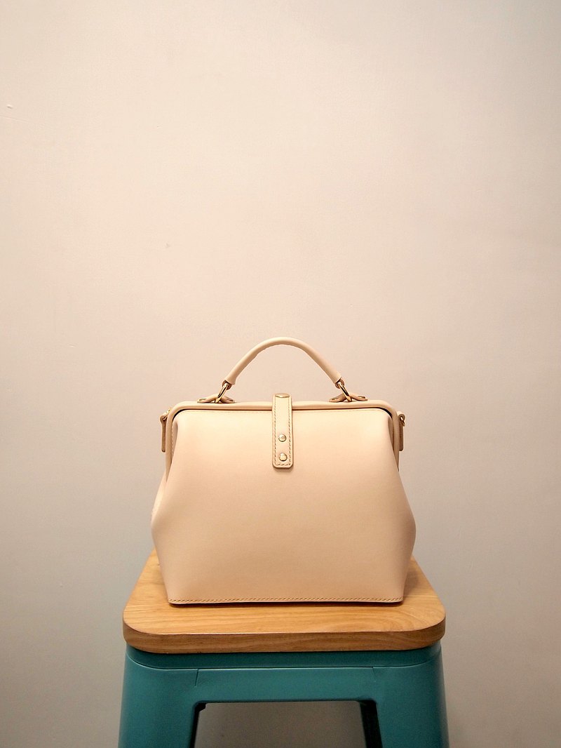 手縫皮革原色經典醫生包/側揹包