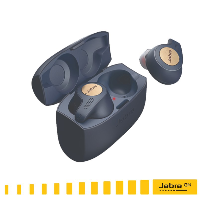 Jabra Elite Active 65t型號：Elite Active 65t 入耳式全無線運動藍牙耳機(銅藍色)貨源：公司貨保固：2年Active 65t專為真無線音樂、通話及運動而打造、無纜繩