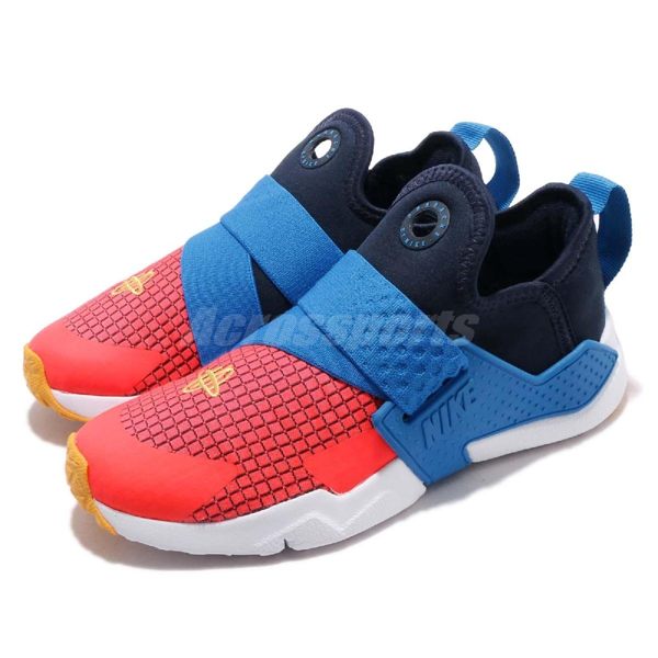 Nike 休閒鞋 Huarache Extreme Now PS 藍 紅 綁帶設計 低筒 童鞋 中童鞋 武士鞋【PUMP306】 BQ7569-400