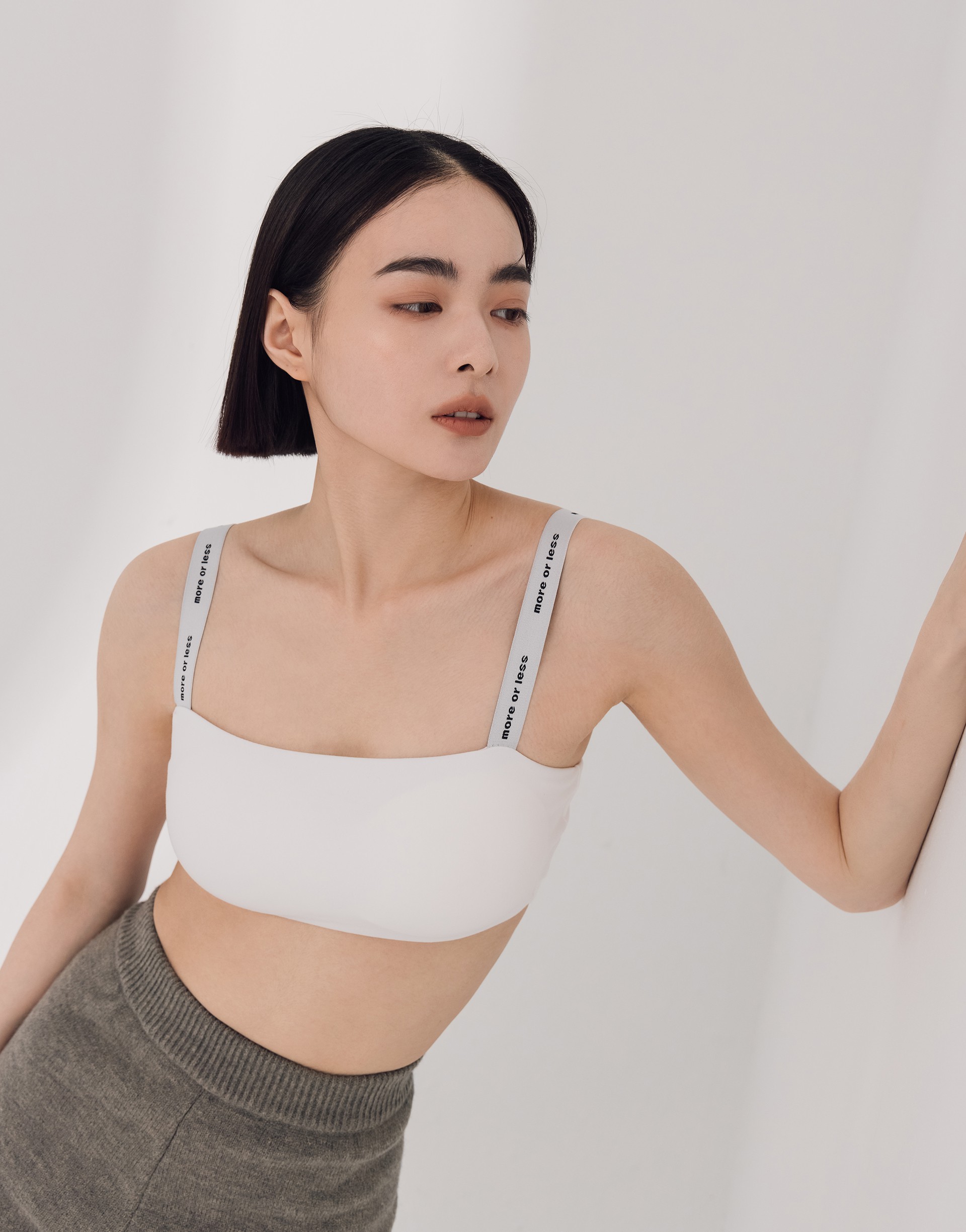 MORE REAL 品牌細織帶平口BRA TOP-PAZZO