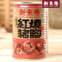 ◎★精選健康豬隻豬腳|◎★獨特紅燒滷汁配方|◎★保證不添加防腐劑、味精◆商品名稱：【新東陽】紅燒豬腳◆商品規格：425g(固形物：240g)◆商品成份：豬腳、醬油、蔗糖、胡椒粉、大蒜、洋菜粉、核苷酸調