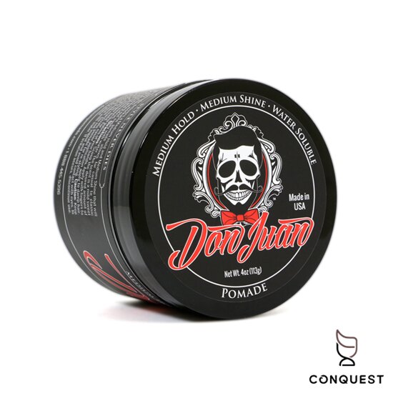 【 CONQUEST 】Don Juan Pomade 黑紅水鬼 水洗式髮油 水性 中等光澤 蜂蜜柑橘香味 線條輕盈滑順