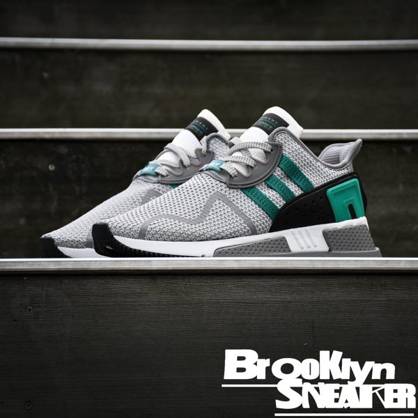ADIDAS EQT Cushion ADV 灰綠色 慢跑鞋 男 (布魯克林) 2018/3月 AH2232