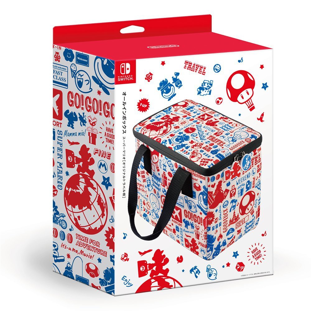 現貨中Nintendo原廠Switch 超級瑪利歐旅行模式大型 豪華收納包※軟體屬於著作權商品，經拆封視同購買，恕無法接受退換貨，謝謝 Nintendo Switch Box的“超級馬里奧原裝旅行圖案