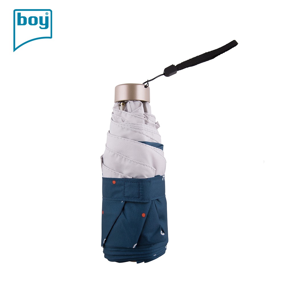 【德國boy】超迷你17cm超輕五折晴雨口袋傘（蝴蝶結/點點/橫條）