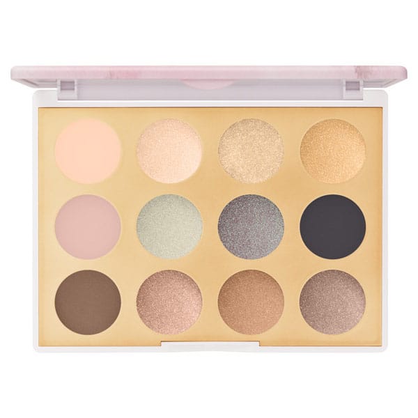 眼影盤完美演繹大自然的色彩變化，材質更包含霧面、緞光和亮片等多種質地，日常系的甜美可人、電力系的魅惑深邃妝容，都能輕鬆完成，自帶Crush體質一眼立刻著迷！電光大理石系列：時尚專業12色眼影盤 Des
