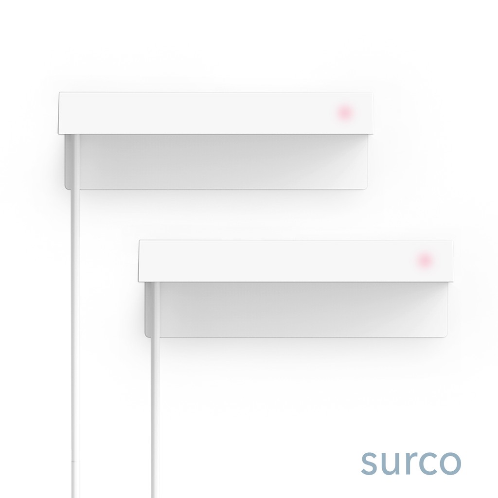 從天花板到地板，surco 雲端家電遙控(surco smart remote)一機搞定所有電器不管是開關冷氣、電視、調整溫度高低、音量大小，整合過的家電都可以用手機控制，從天花板到地板通通掌控在手。