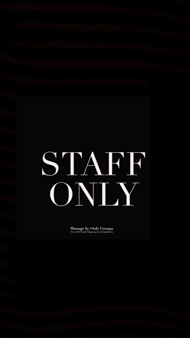 STAFF ONLY