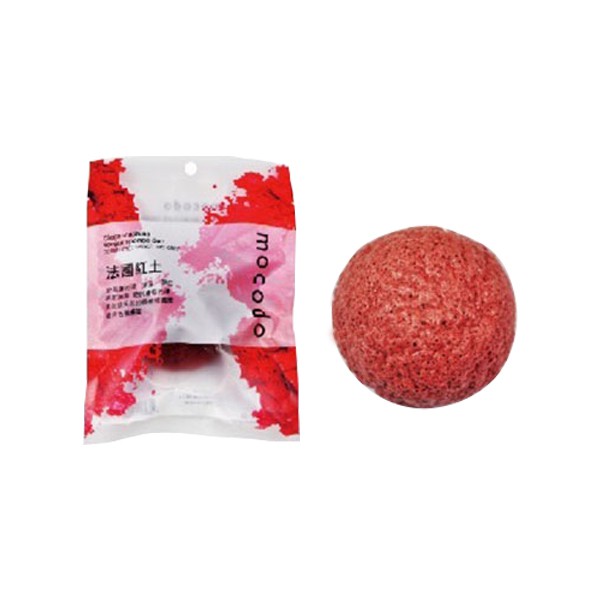 MOCODO天然蒟蒻洗顏棉 紅土【康是美】