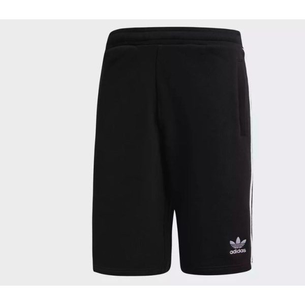 ADIDAS ORIGINALS 3-STRIPES 男裝 短褲 休閒 舒適 刺繡 黑 白 【運動世界】 DH5798
