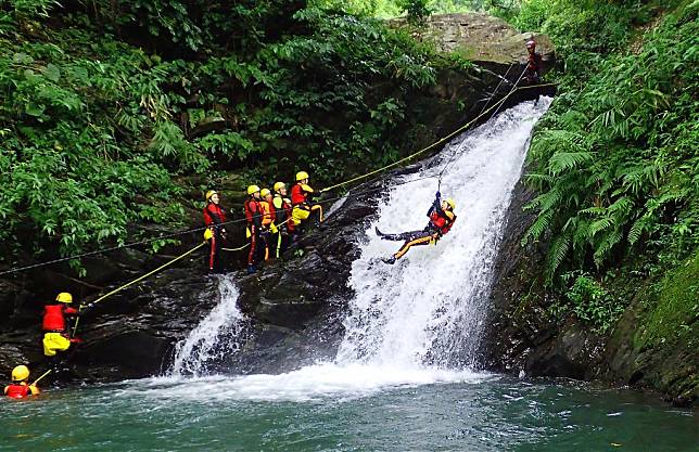 ▲屏東溯溪體驗推薦-萬流溪溯溪。 （圖／Tripbaa趣吧！自由行專家）