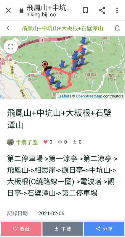 新竹芎林 飛鳳山 中坑山 大板根 石壁潭山 健行筆記 Line Today