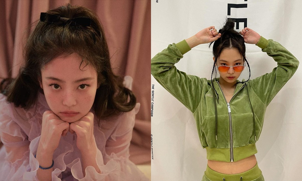 BLACKPINK Jennie經典髮型1：浪漫大旁分