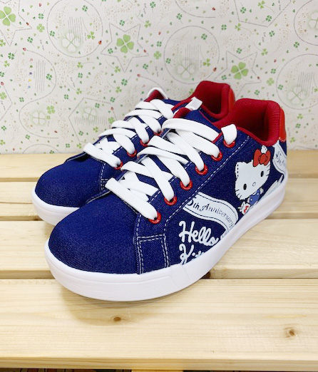 【震撼精品百貨】Hello Kitty 凱蒂貓~台灣製Hello kitty正版成人休閒鞋-牛仔(23-25號)#19119