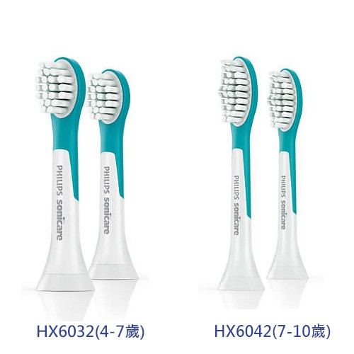 PHILIPS飛利浦兒童牙刷HX6311專用刷頭HX6042/HX6032 免運