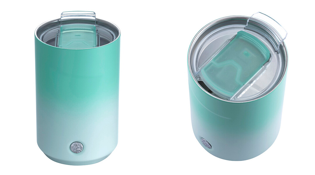 星巴克漸層薄荷綠女神章不鏽鋼杯，售價800元