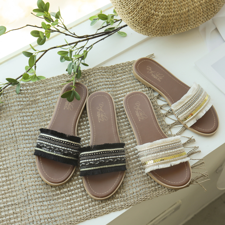 拖鞋 涼拖鞋 女拖鞋 波希米亞 波希米亞拖鞋01