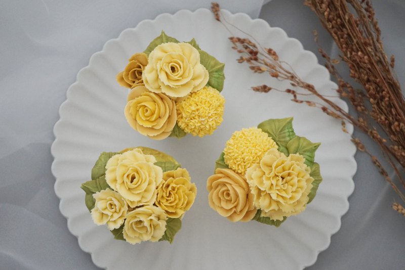 蛋糕裝飾課程- 韓式豆沙擠花夏日繁花杯子蛋糕課程