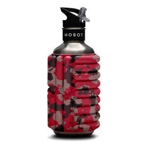 MOBOT 40oz 迷彩按摩滾輪水壺 - 紅黑迷彩