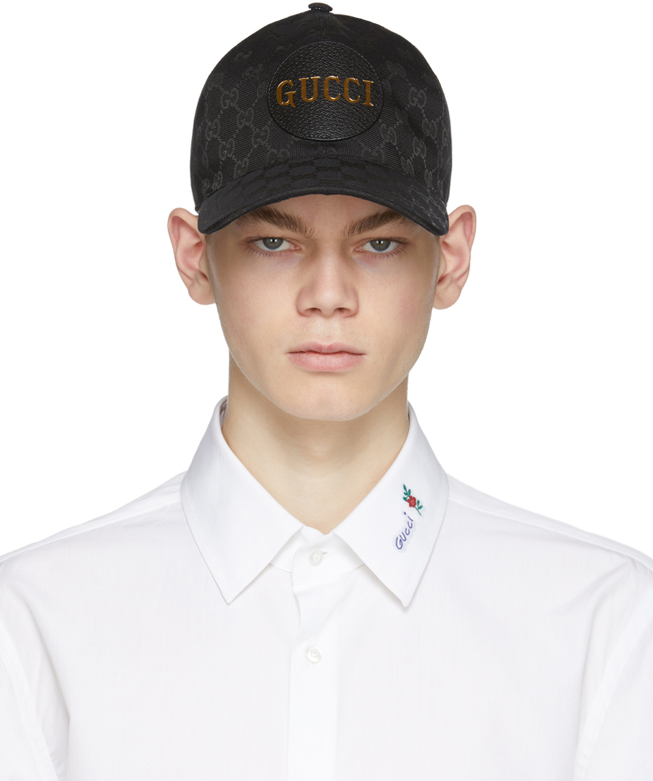 Gucci 黑色 GG Supreme 棒球帽